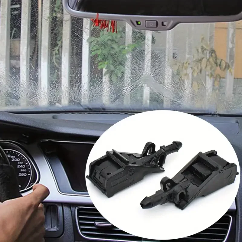 

2pcs Car Front Windshield Nozzle Black For Volkswagen Passat Golf Jetta MK4 Bora Polo Beetle Seat OEM6E0955985 Car Accessories