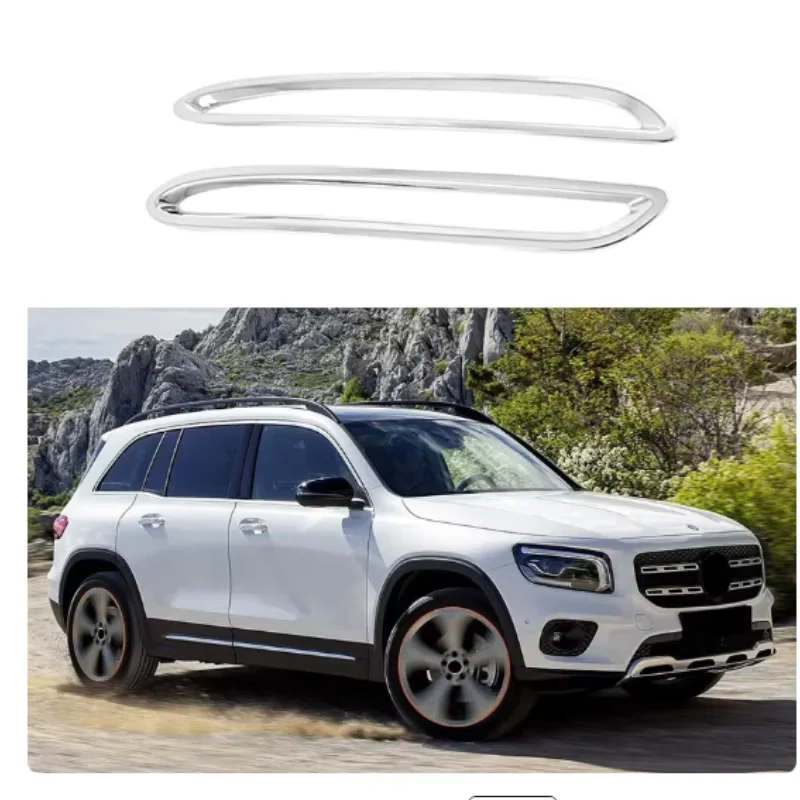 

2020-2023 для Mercedes Benz GLB ABS хромированный задний задний задний противотуманный фонарь, абажур, рамка, накладка, аксессуары для стайлинга автомобиля, 2 шт.