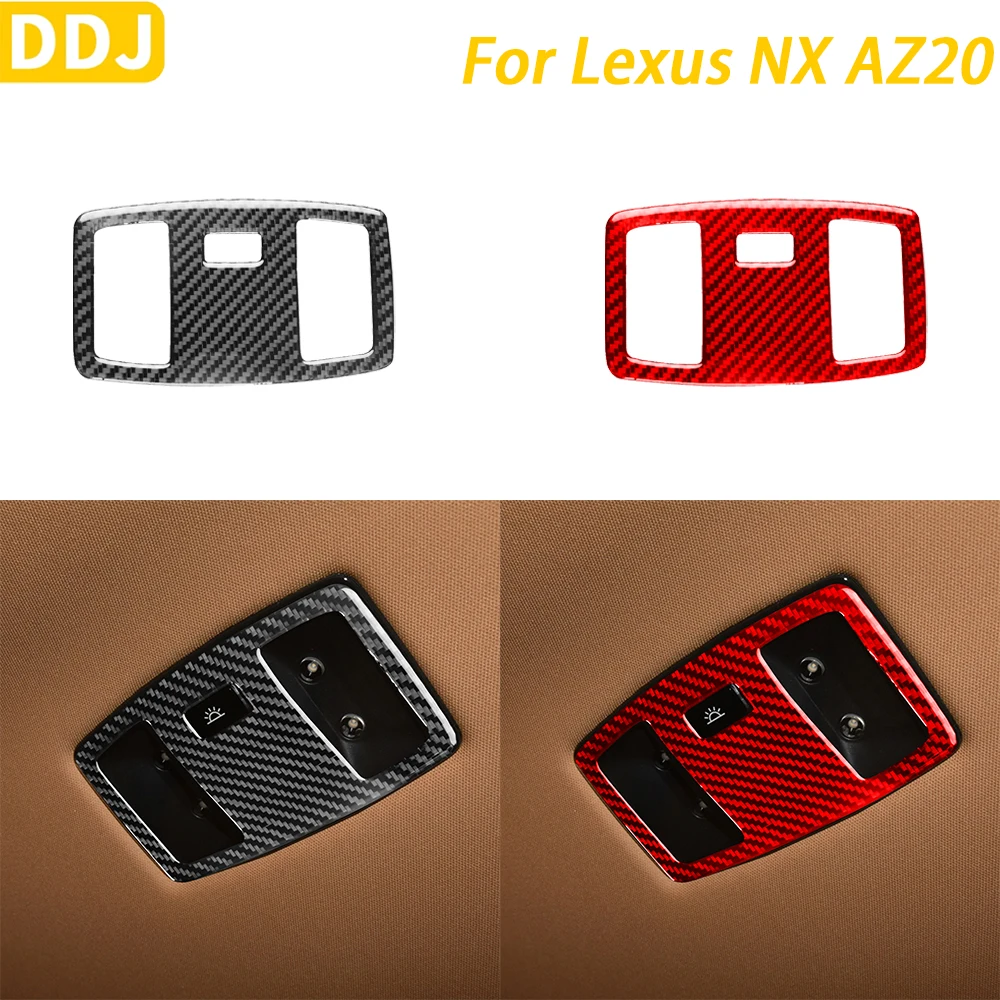 

For Lexus NX AZ20 250 350H 450H 2022-2024 Accessories Carbon Fiber Rear Roof Reading Light Panel Cover Trim Car Interior Sticker