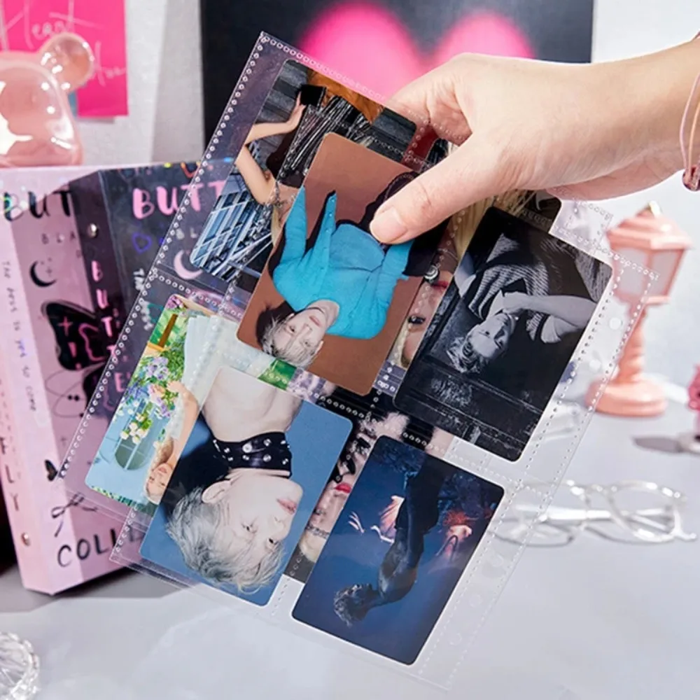 3 Inch Butterfly Photocard Album Loose-Leaf Cartoon Cat Binder Photocard Holder Protector Retro Style Collect Album Notebook