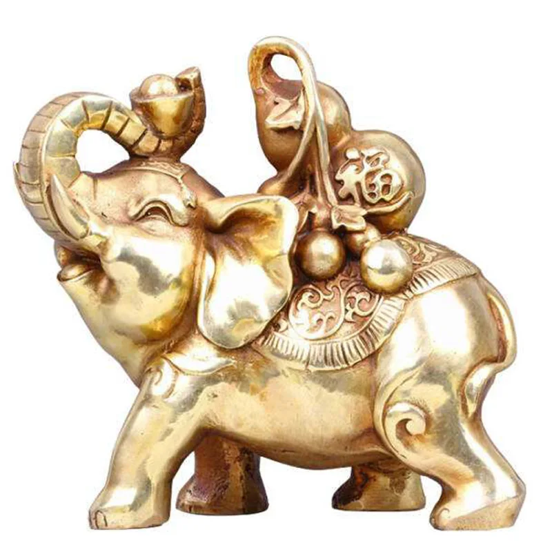 

Cast copper, elephant, ornament, Ruyi, bronze sculpture, animal, ornament, hotel