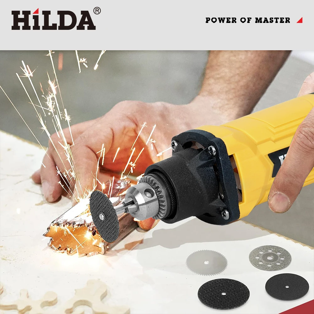 HILDA 400W 6-speed Power Engraver Electric Mini Drill Rotary Tool Engraving Pen Grinding Machine Accessories For DIY Creations