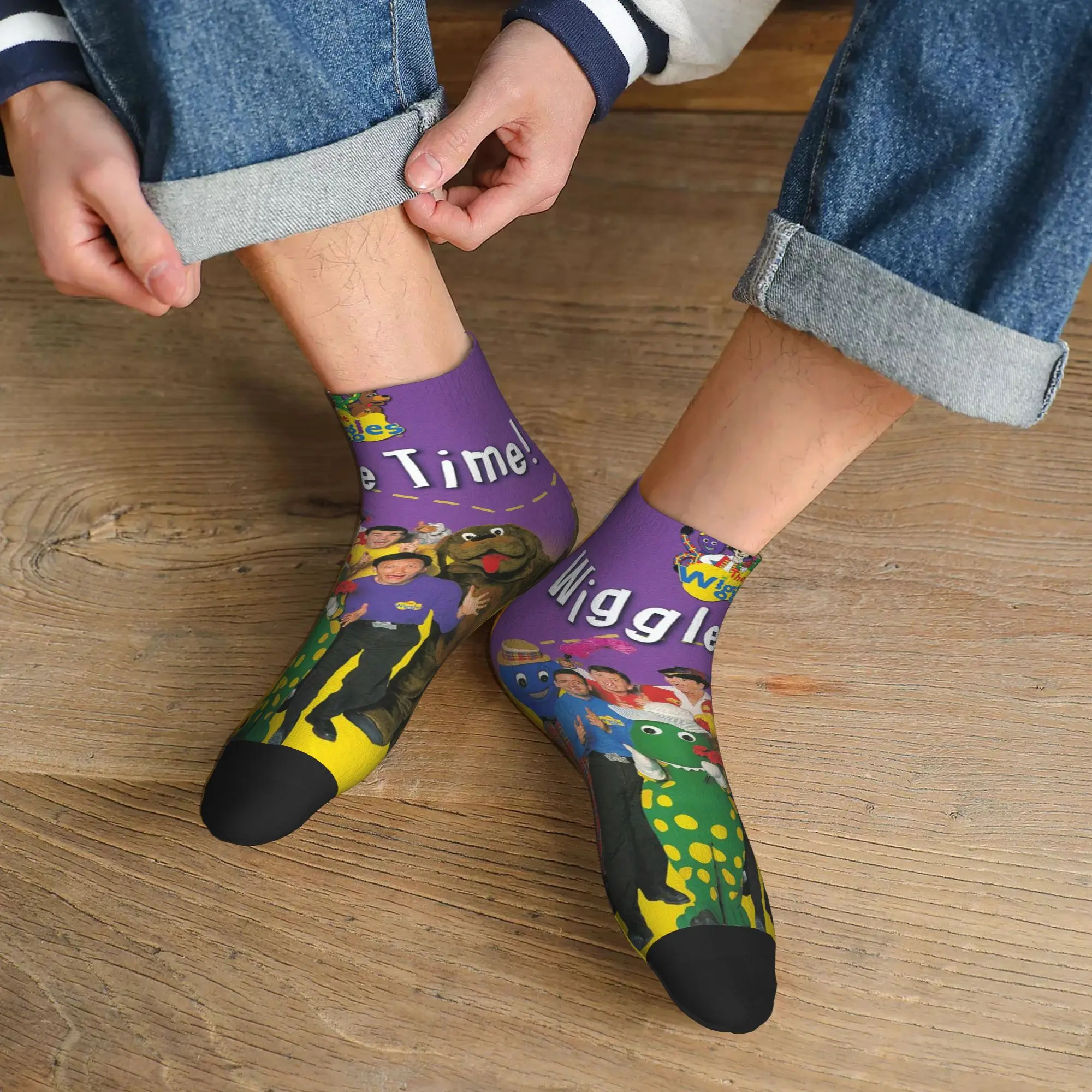 

Носки The Wiggles Tv Show Music Band, супермягкие чулки в стиле Харадзюку, всесезонные носки, аксессуары для мужчин и женщин, подарки