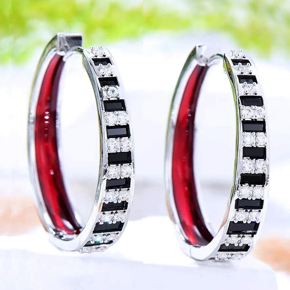 

Missvikki Luxury Zebra Leopard Hoop Earrings Fashion Circle Statement Earrings for Women Party Jewery Fashion High Quality New