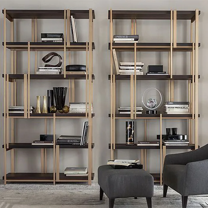 metal bookshelf Nordic simple floor-to-ceiling multi-layer office display Living room partition shelf Decorative rack