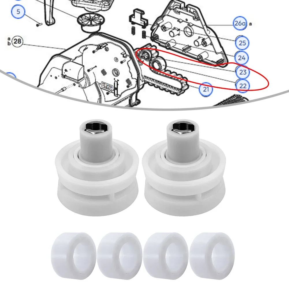 3/6Pcs RCX26000 2Pcs RCX26002 Drive Pulley Bearing Kit For Hayward For TigerShark QC Plus Pool Cleaner Parts
