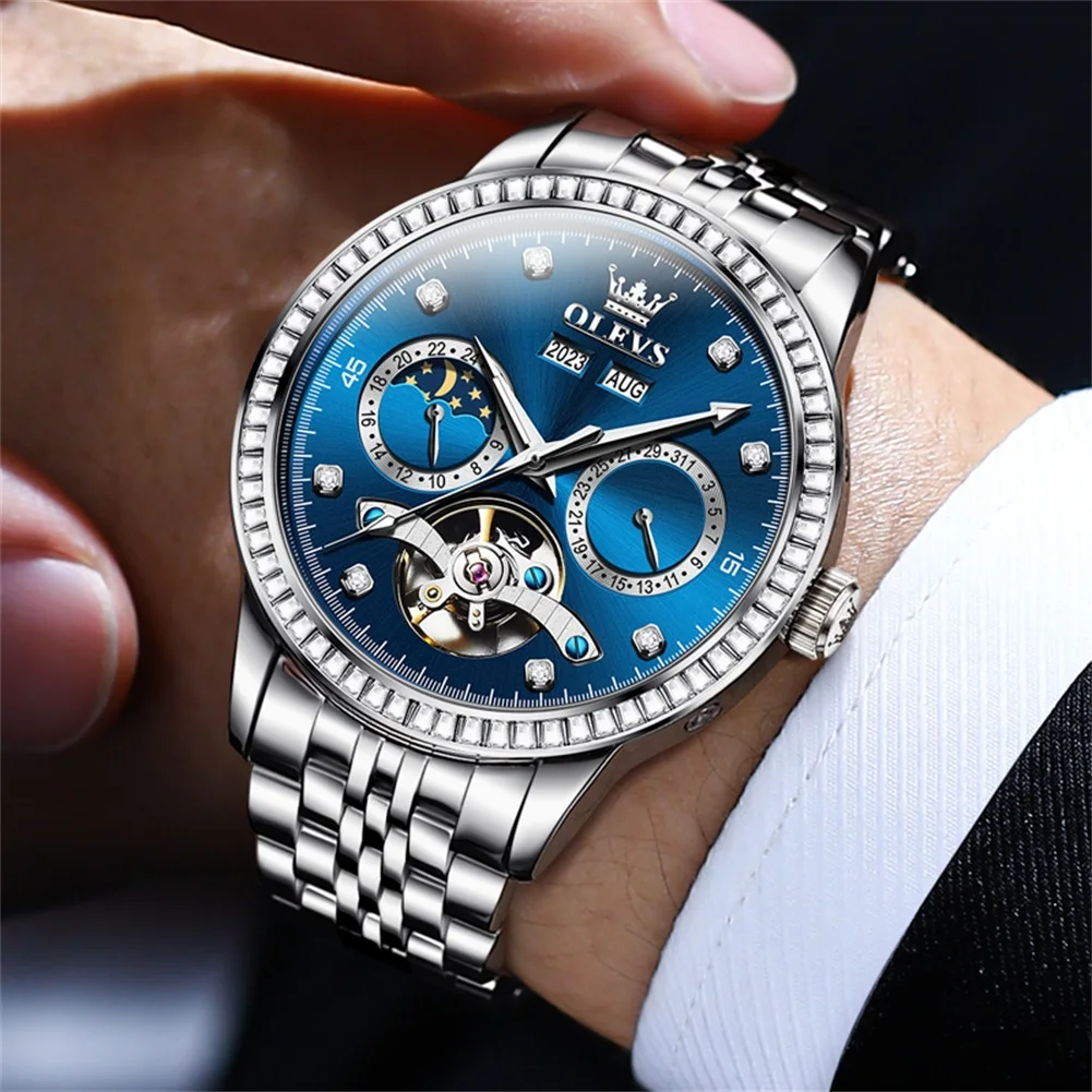 2024 Automatic Mechanical Mens Watches OLEVS Top Brand Waterproof Sport Automatic Date Quartz Watch For Men Relogio Masculino