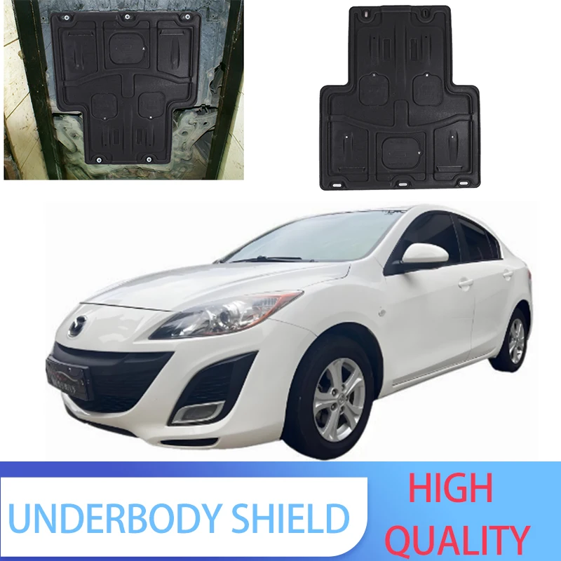 

Engine under-tray suitable for Mazda 3 models from 2006-2013, providing engine bay protection and undercarriage defense.
