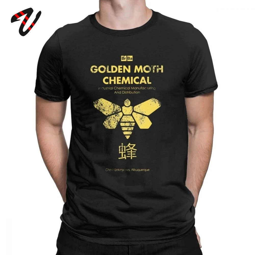 Men T Shirt Golden Moth Chemical Tshirt Geek Vintage Breaking Bad Tee Shirt Latest Design Clothing 100% Cotton Gift Idea T-Shirt