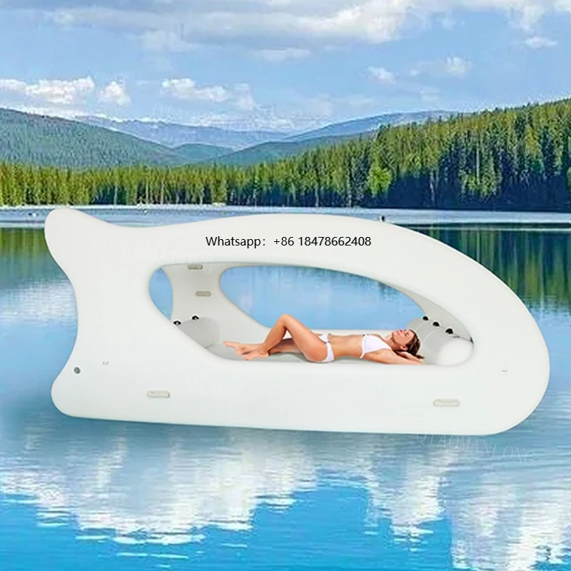 Catamarán eléctrico, bote inflable, equipo de juego acuático, paseos en el mar, lago, vacaciones, barco, pesca, ocio, yate