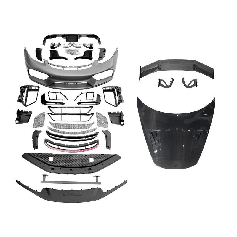 

Vehicle Parts & Accessories 718 982 Upgrade GT4RS Front Bumper Assembly Engine Hood Spoiler for Porsche 718 982 BodyKit