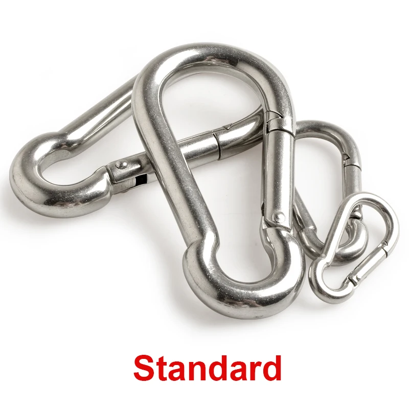 304 Stainless Steel Outdoor Carabiner Rope Chain Connection Safety Buckle Chain Gourd Buckle Spring Belt Ring Dog Chain Buckle