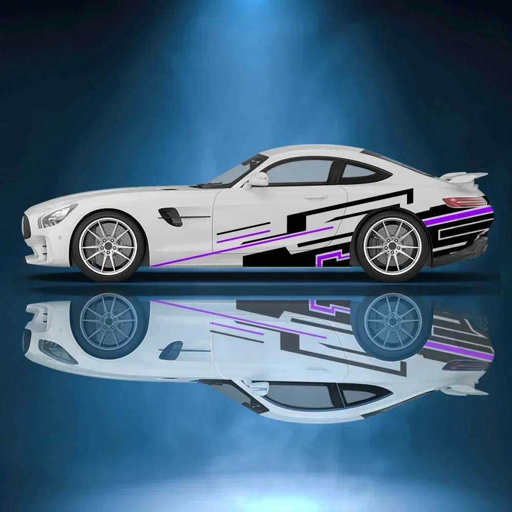 

Sense Speed Lines Colorful Car Vinyl Wraps Decal Self-adhesive PVC Sticker Suitable for Trucks SUV Decor Auto Accessories Gift