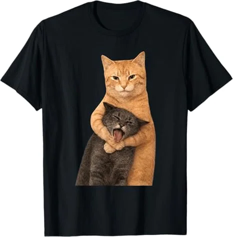 Sassy White Cat Meme T-Shirt Funny Judgemental Cat Face Graphic Tee Cute Cat Print Crew Neck Casual Short-Sleeve for Cat Lovers