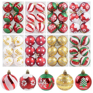 6Pcs/box 6cm Christmas Ball Ornaments Xmas Tree Ha...