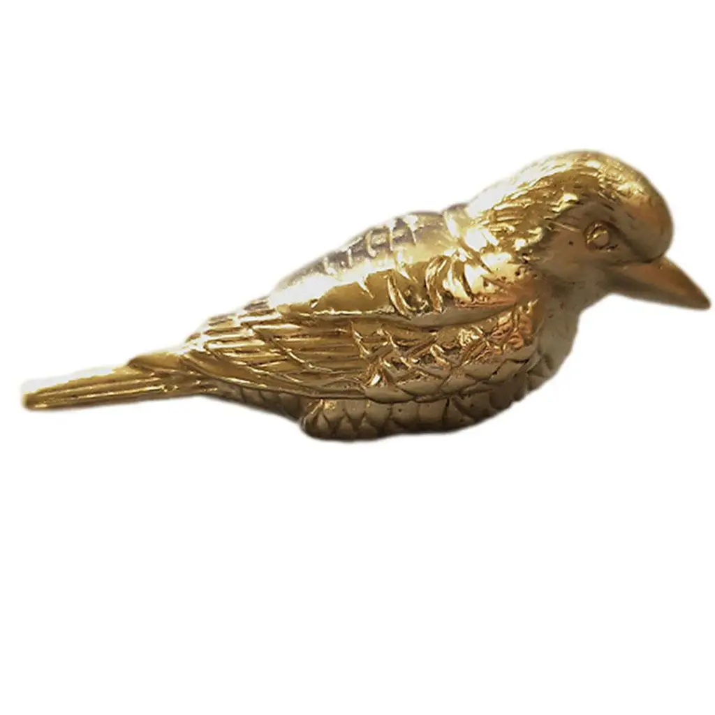 Birds Brass Animal Drawer Pull Handles for Dresser Vanity Nightstand Cupboard Wardrobe with Screws