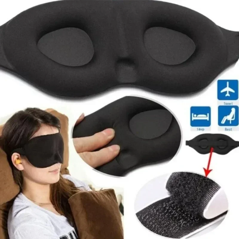 안대 3D Sleeping Eye Mask for Travel Rest Aid Eye Cover Patch Paded Soft Sleeping Mask Blindfold Eye Relax Belleza Y Salud