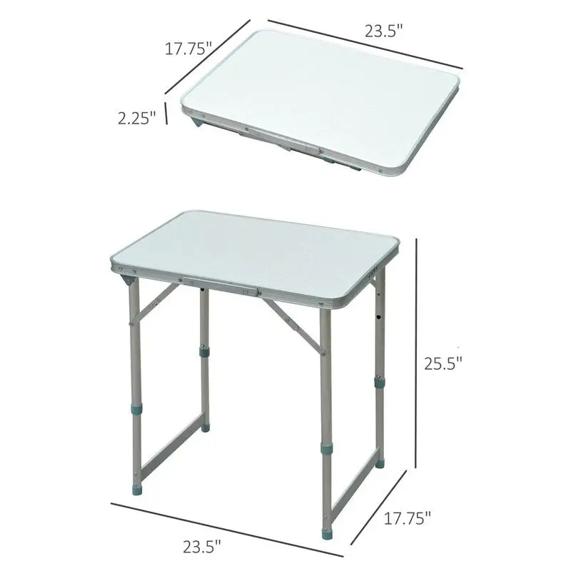 Table de camping portable – Table de pique-nique pliante extérieure légère pour un usage pratique et un transport facile