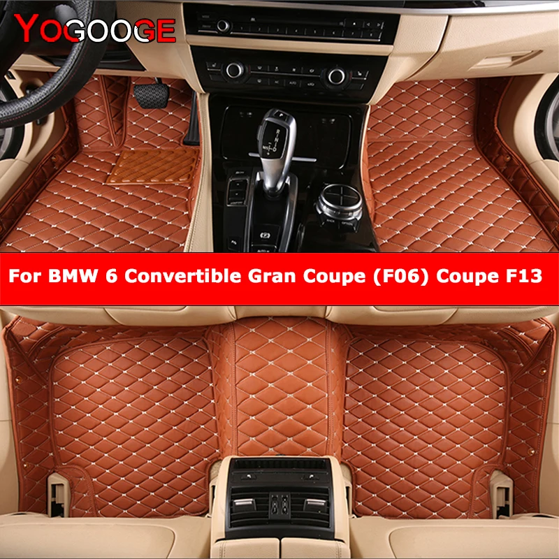 YOGOOGE Custom Car Floor Mats For BMW 6er Convertible F12 GranCoupe F06 Coupe F13 Auto Carpets Foot Coche Accessorie