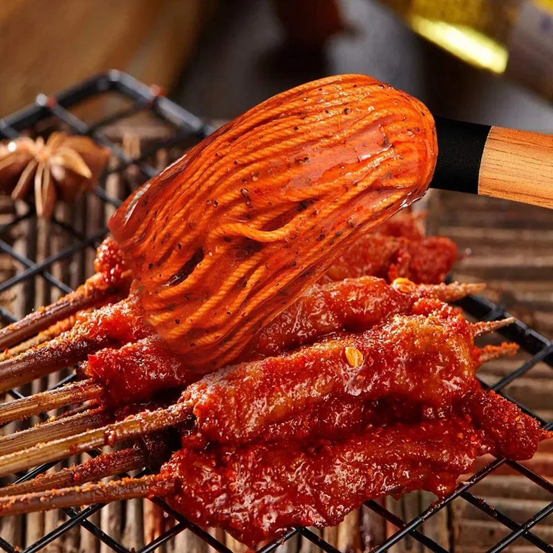 Barbecue BBQ Brush Basting Mop With Wooden Handle Grilling Smoking Steak Cooking Or Bbq Cleaner Bbq Tools