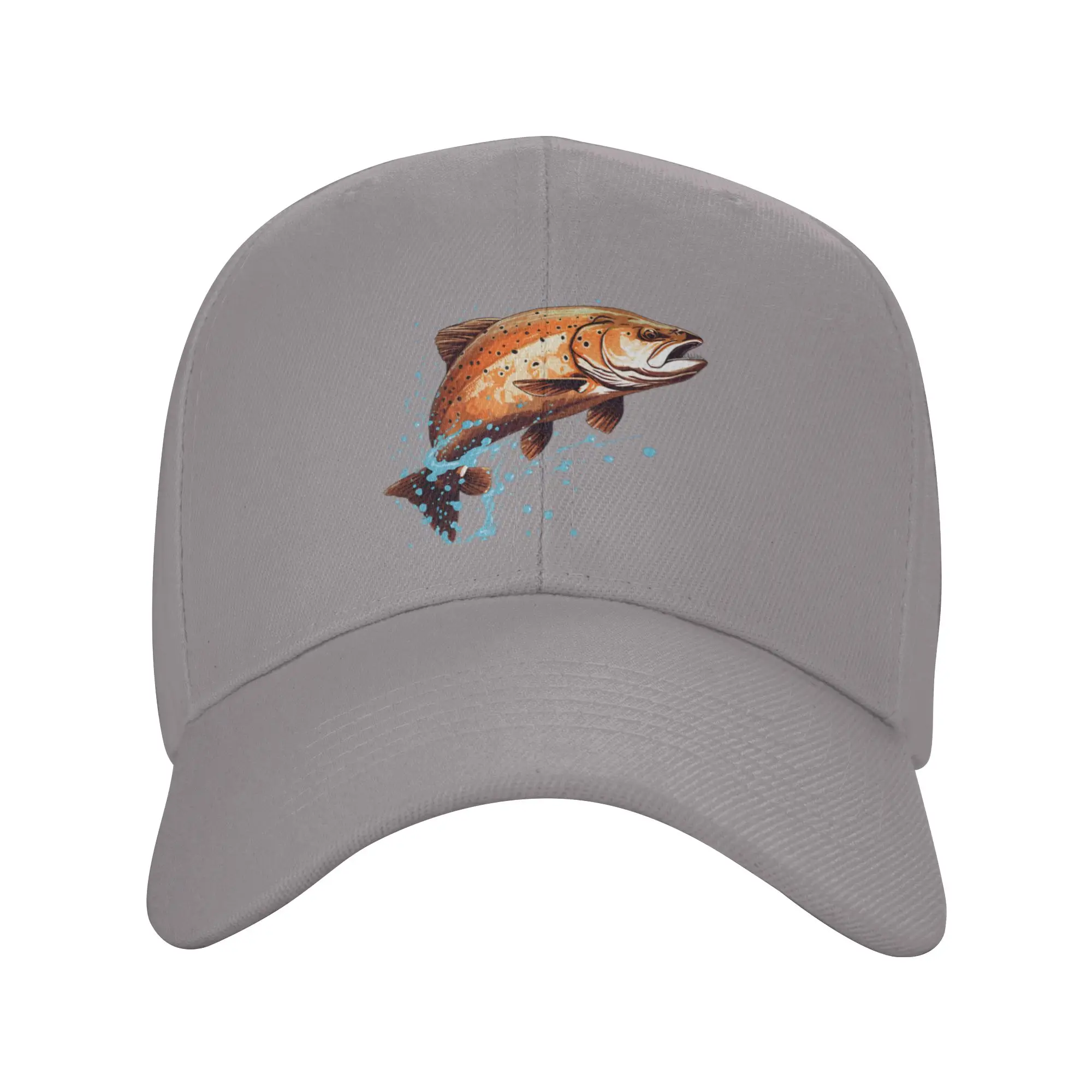 Dripping Brown Trout Trendy Baseball Cap Desert Trip Flexible Casual Hat