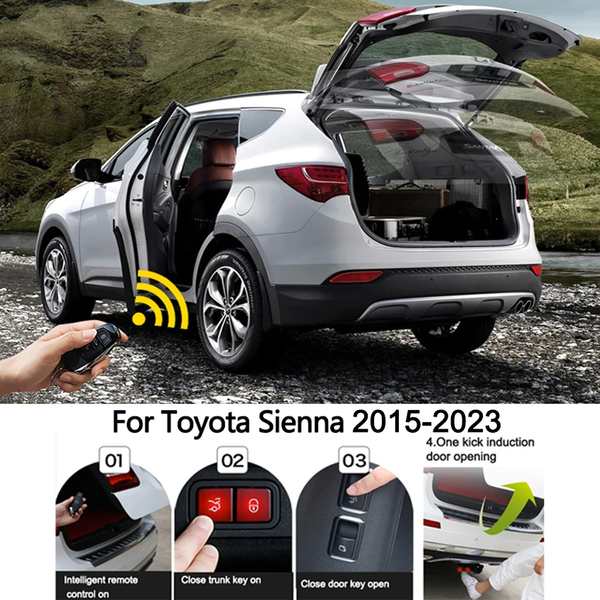 Car Electric Tailgate For Toyota Sienna 2015-2023 Intelligent Tail Box Door Power Operated Trunk Decoration Refitted Upgrade