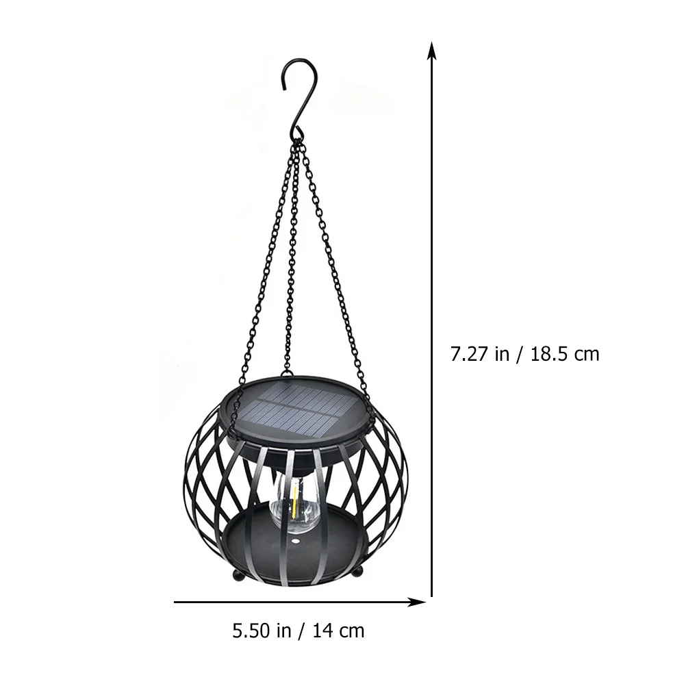 

Solar Pumpkin Lantern Outdoor Lights Powered Landscape Garden Hanging Wrought Iron Solar-powered Decor