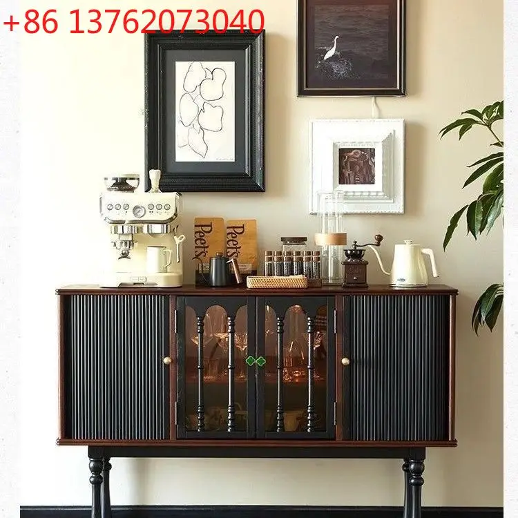 

Французский ретро шкаф для телевизора из цельного дерева, встроенный шкафчик для хранения в гостиной