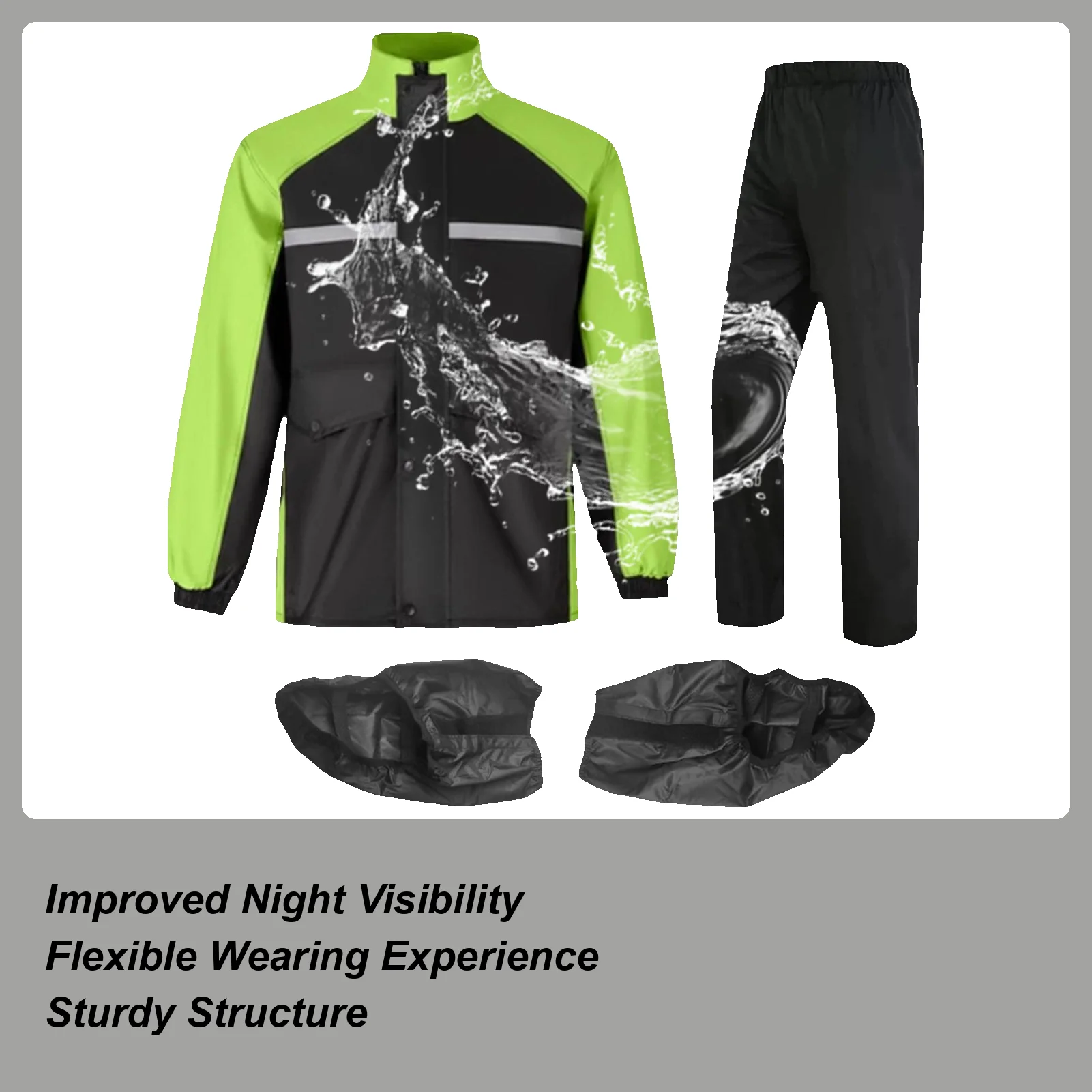 

Дождевики для езды на мотоцикле, мотоциклетная куртка от дождя, мужской светоотражающий легкий плащ с ботинками, комбинезон, пончо для