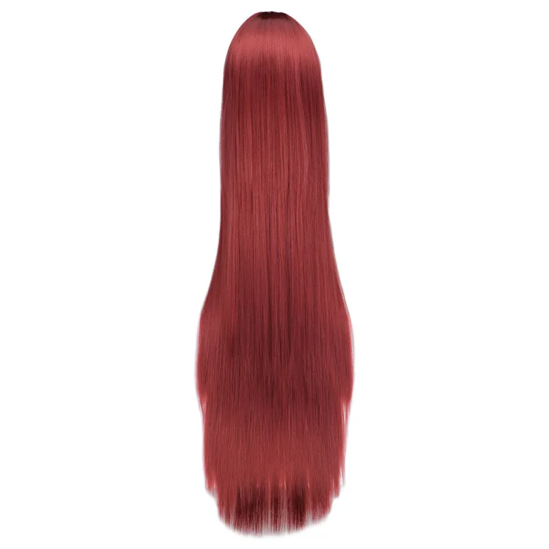 New 2025 Anime swirls Josinai cosplay wig woman a rice wine red long straight Halloween costume QEQ12