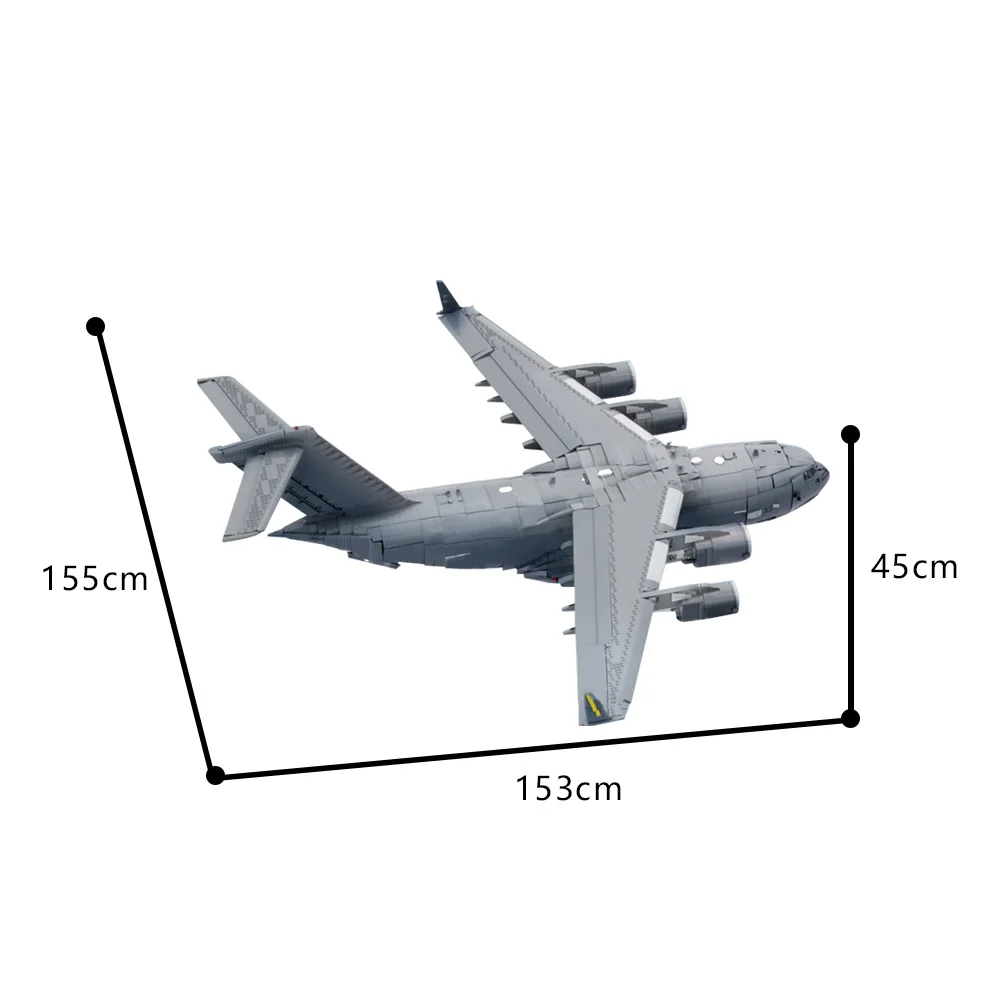 MOC U.S. Air Forceโบอิ้งC-17 Globemaster IIIชุดอาคารบล็อกทหารเครื่องบินขนส่งFighterประกอบอิฐของเล่นของขวัญ