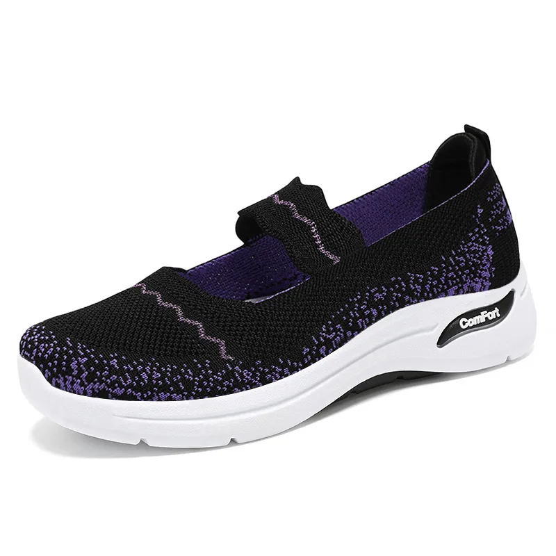 2024 Summer New Season Knitted Mesh Casual Women's ShoesComfortable And Lightweight Shoes Anti Slip Soft Soled Mother's Sports S