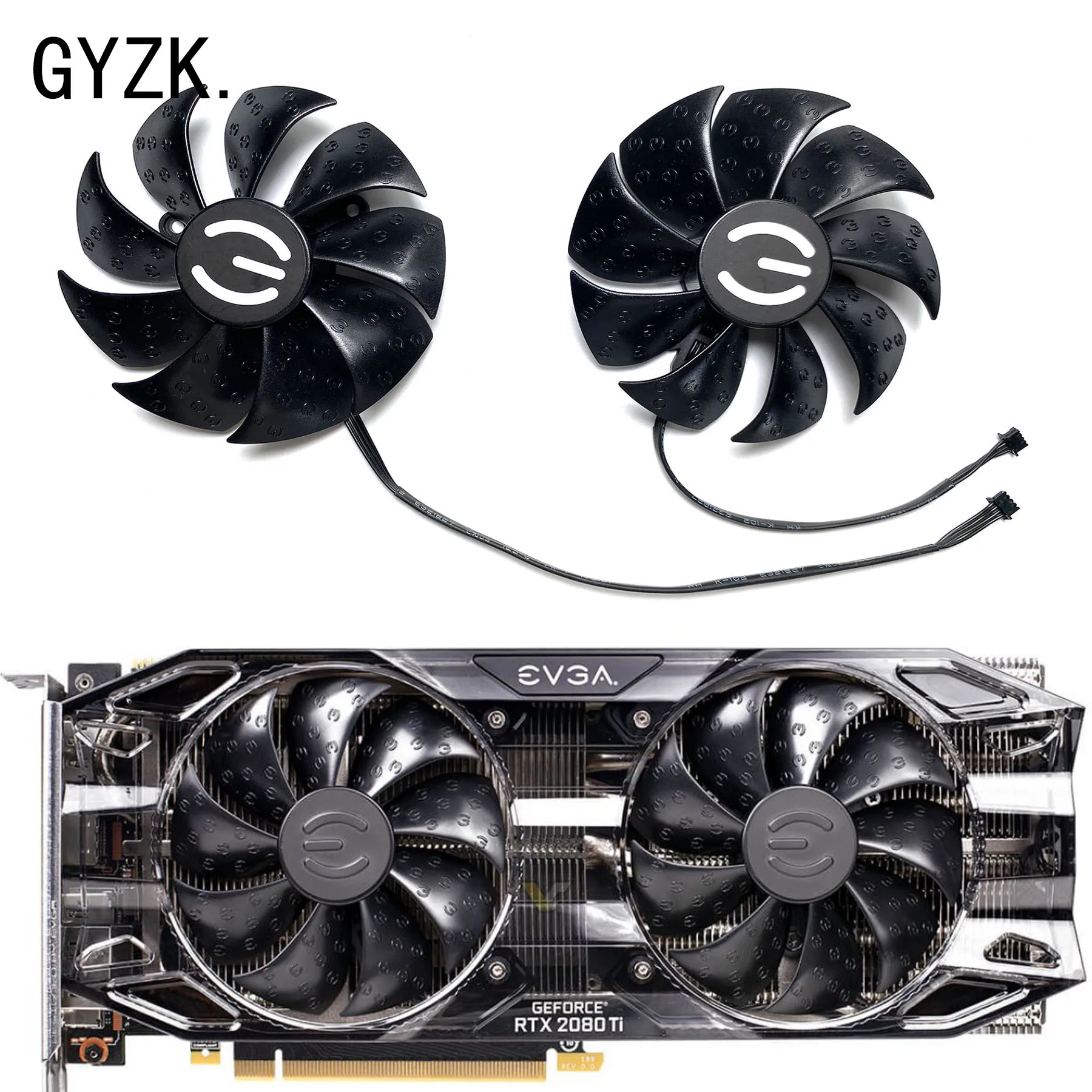 EVGA 지포스 RTX2060S 2070 2080 2080S 2080ti XC 블랙 OC 그래픽 카드 교체 선풍기 PLD09220S12HH 용 신제품