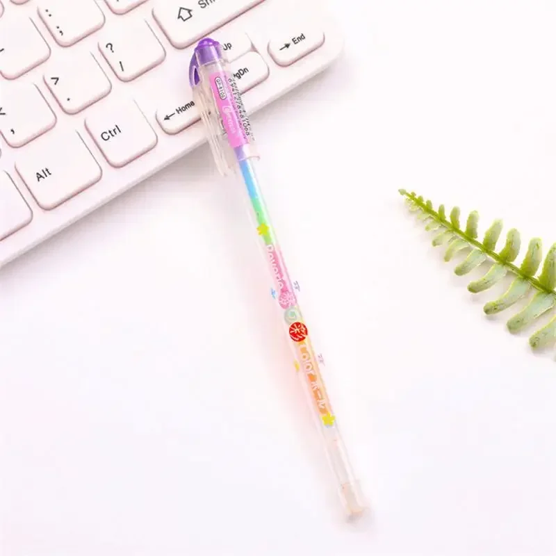 Graffiti Pen Durable Comfortable Grip Quick Drying Ink Writing Fluently Bright Colors Stationery Handheld Rainbow Pen Solid