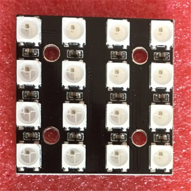 

WS2812B-4*4-битный полноцветный светодиодный драйвер RGB, 16 модулей лампы