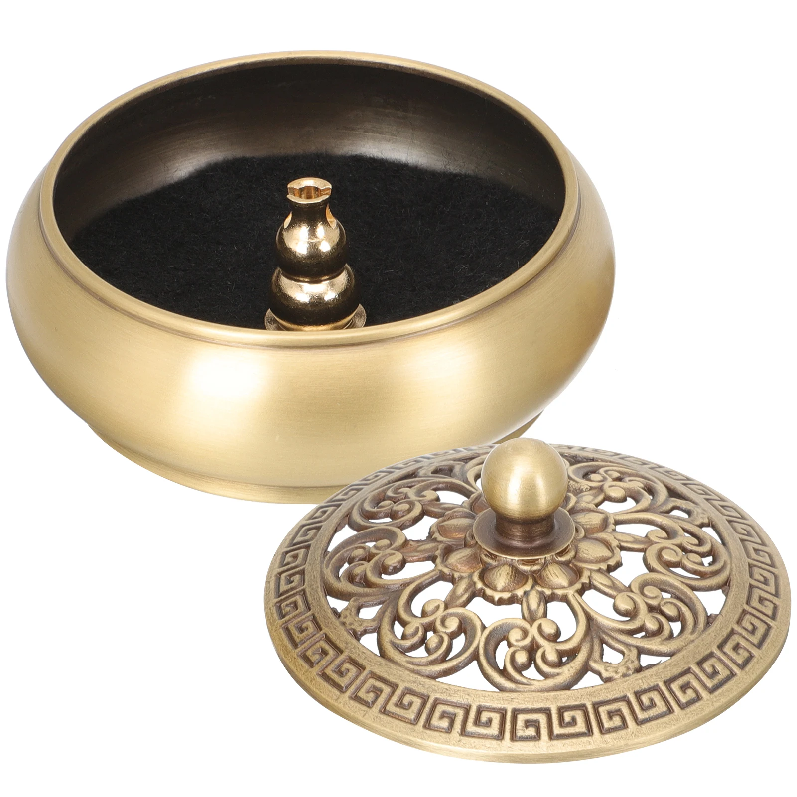 

Brass Incense Censer nament Holder Desktop Indoor Metal Incense Burner Metal Home Decor Aroma Burning Adornment