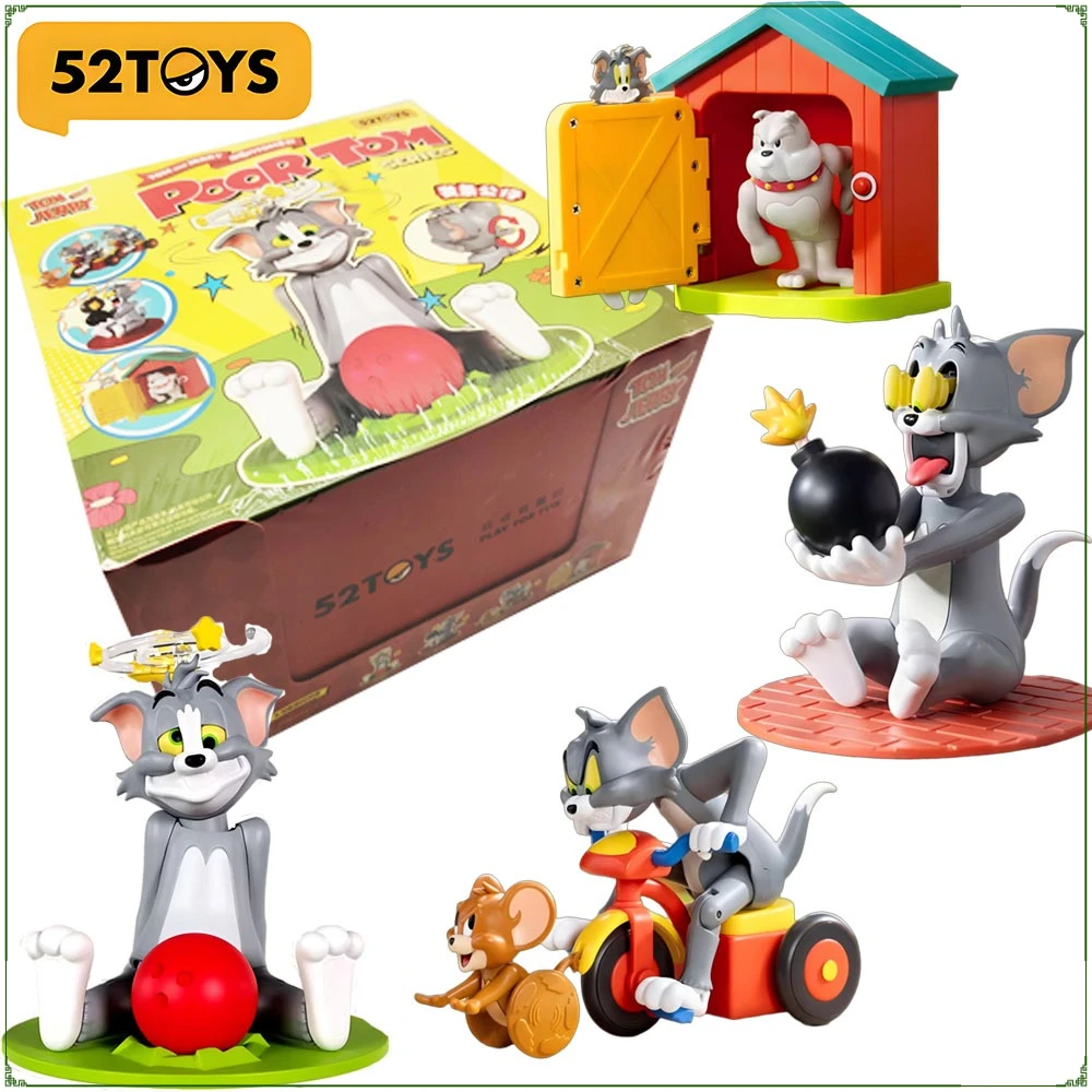 

Новая подлинная 52TOYS аниме Tom and Jerry Poor Tom Series слепая коробка персонажи мультфильмов подвижная модная модель игрушки подарки для мальчиков и девочек