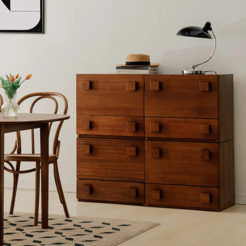 Nordic solid wood card door cabinets, sofa sideboards, living rooms, household used storage cabinets, bedside tables, modular ca