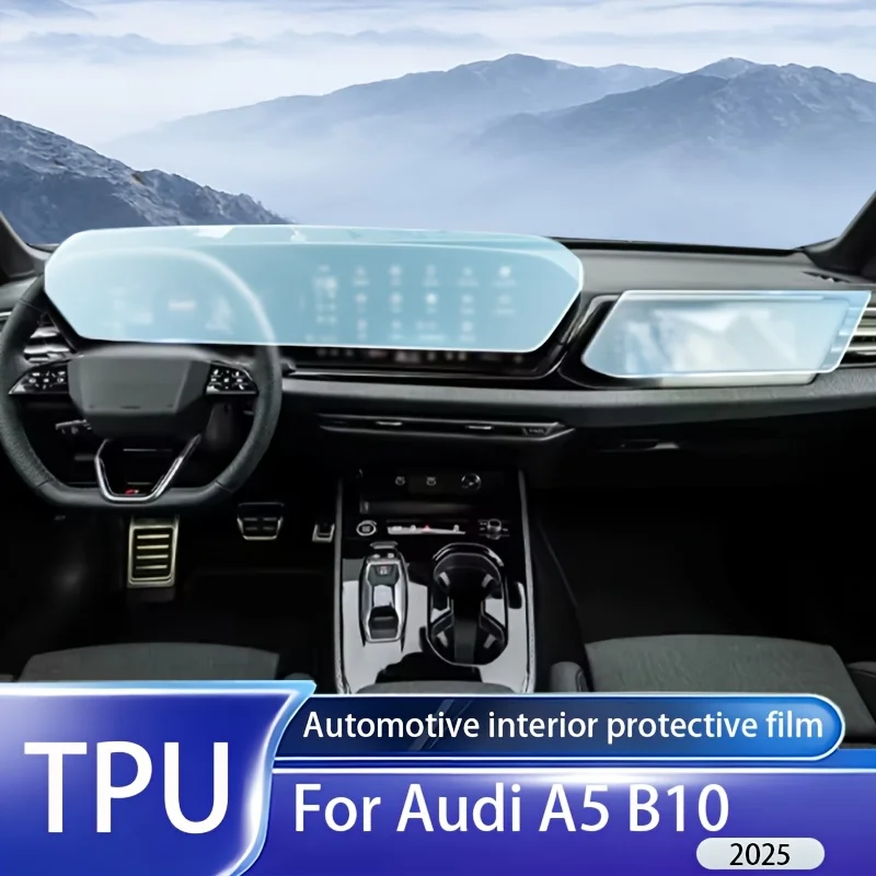 For Audi A5 B10 2025 interior LCD anti fingerprint matte TPU film, navigation screen protective film, PPF anti glare accessories