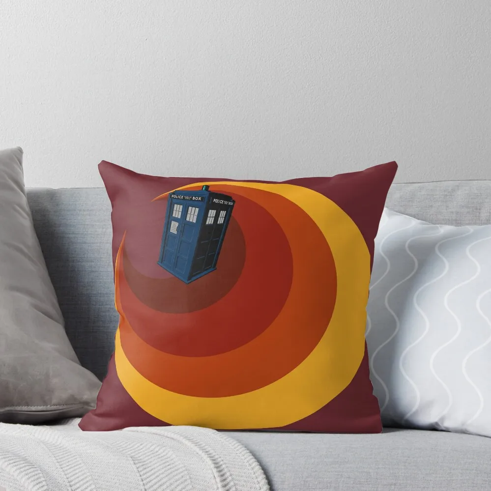 

Tardis Retro Time Warp Throw Pillow Pillow Covers Decorative Cusions Cover Decorative Sofa Cushion pillow