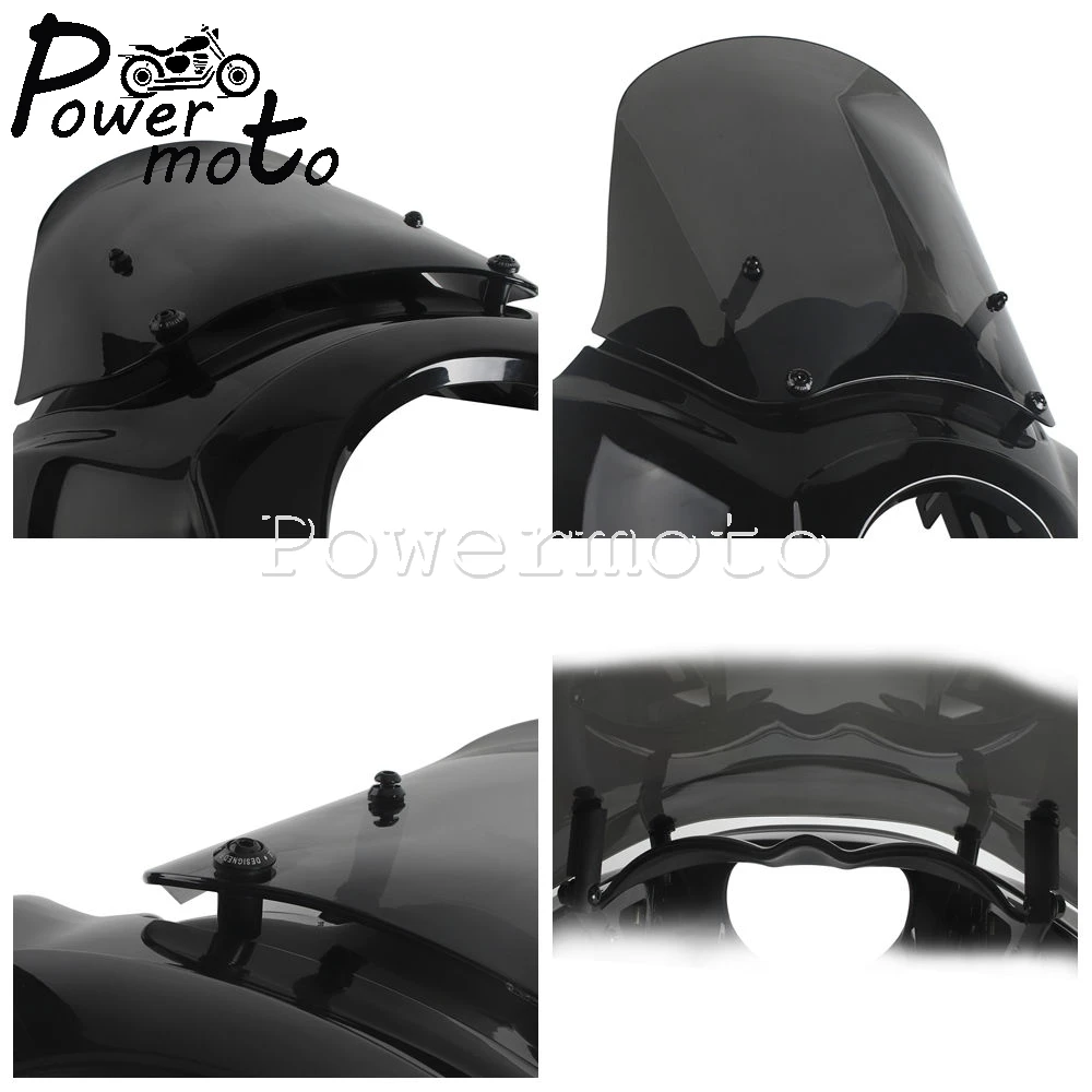 For Harley Softail M8 Low Rider S 114 117 FXLRS 2020-2026 T-Sport Front Fairing W/Baja Designs LP6 LED Light Bracket Mount Kits view 4