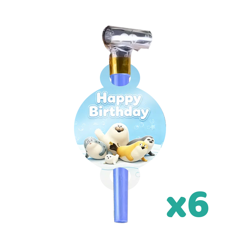Angry Blob Seal Birthday Party Decorations Animal Theme Supplys Backdrop Banners Cups Plates Sealooked for Baby view 5
