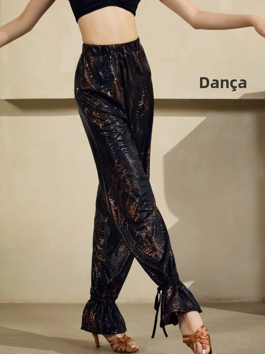 softchen-snake-texture-two-way-leggings-latin-dancewear-women's-high-waist-slimming-pants-practice-gear-female-shuo