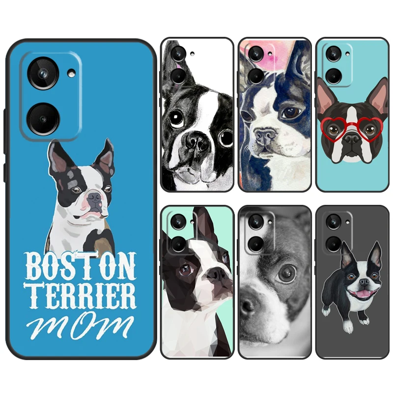 Boston Terrier Dog For Realme 9 10 11 12 Pro Plus GT5 GT Neo5 C21Y C25s C30 C31 C33 C35 C51 C53 C67 C55 Case