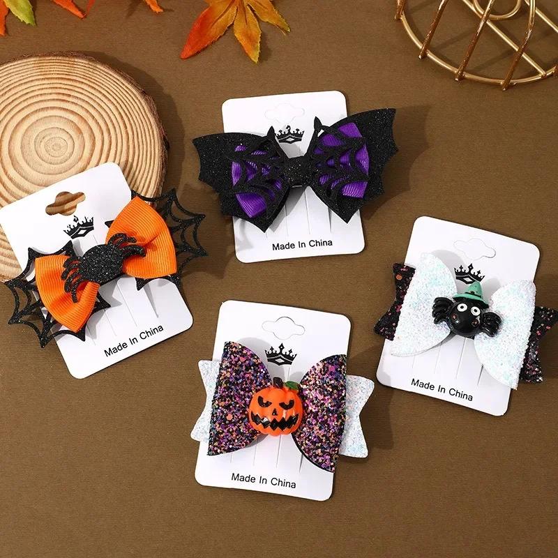 Halloween Hair Clip Ghost Festival Gifts For Girl Trick Or Treat Dress up HairClip Happy Halloween Party Favors Hair Accessories