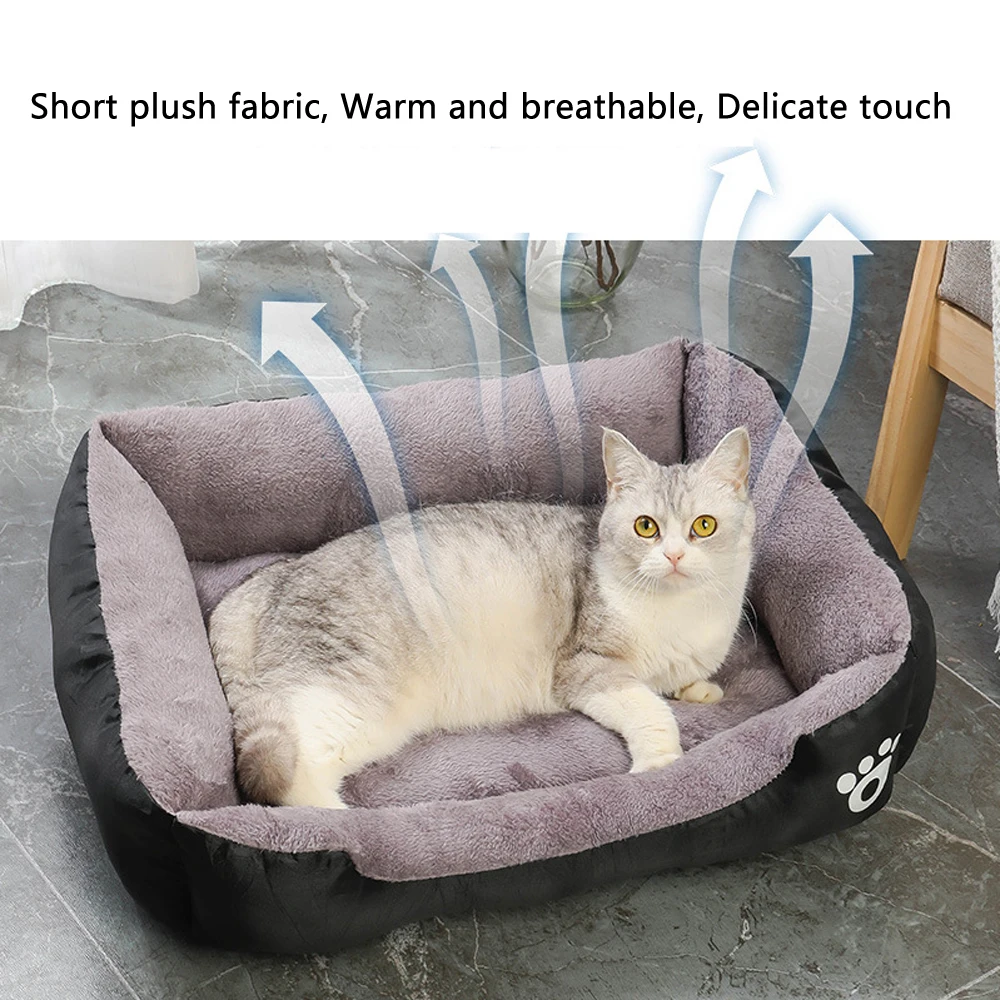 Pet Cat And Dog Bed Large In Scale Small In Color Warm And Comfortable Soft Cotton Bed Waterproof Universal Cat And Dog Sofa Bed