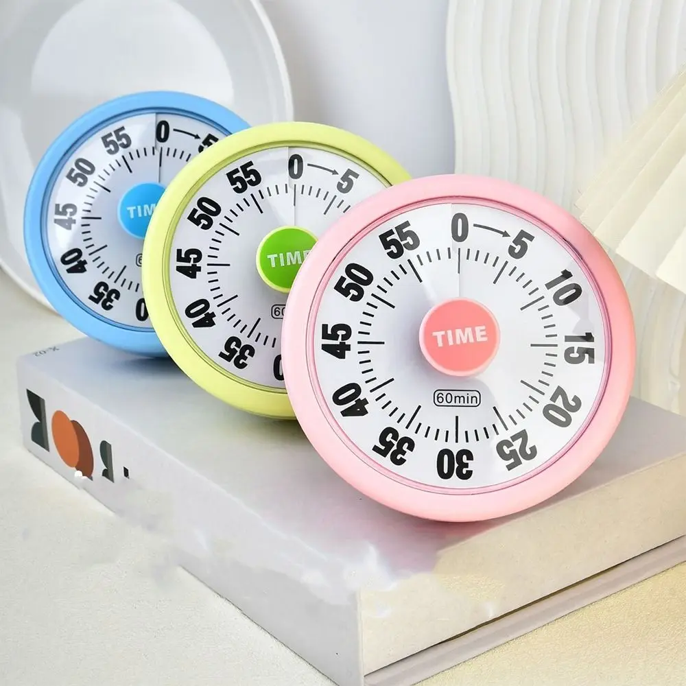 

60 Minutes Children Visual Timer Ultra Silent Visualization Countdown Alarm Clock Magnetic Round Shape Digital Stopwatch