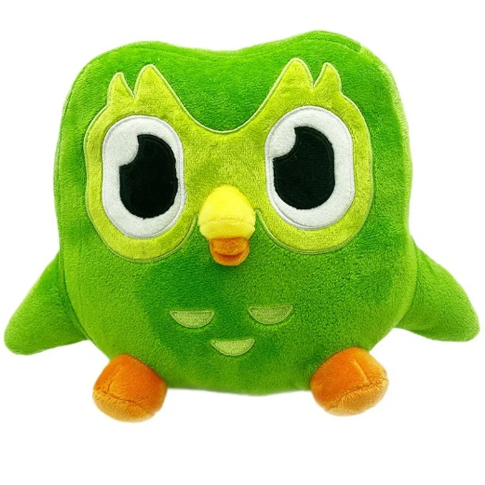 Leuke Duolingo 20CM Groene Uil Knuffel Plushie De Uil Cartoon Anime Uil Pop Zacht Knuffeldier Kinderen Verjaardag pop Geschenken