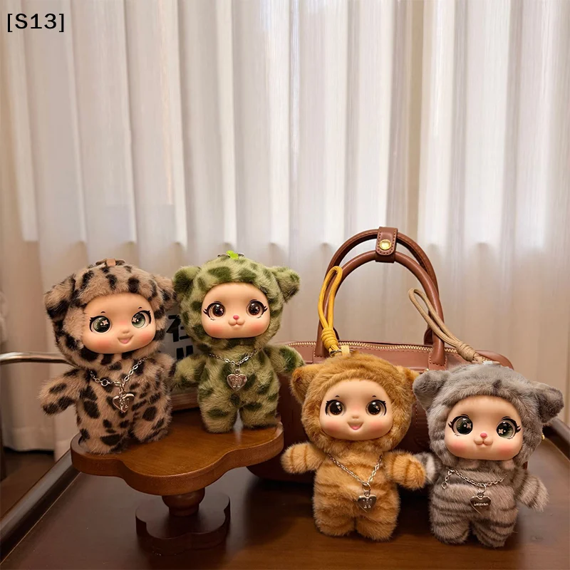 

Cute Cartoon Leopard Series Big Eyes Vinyl Face Plush Doll Pendant Backpack Decoration Gifts[Q]Q@