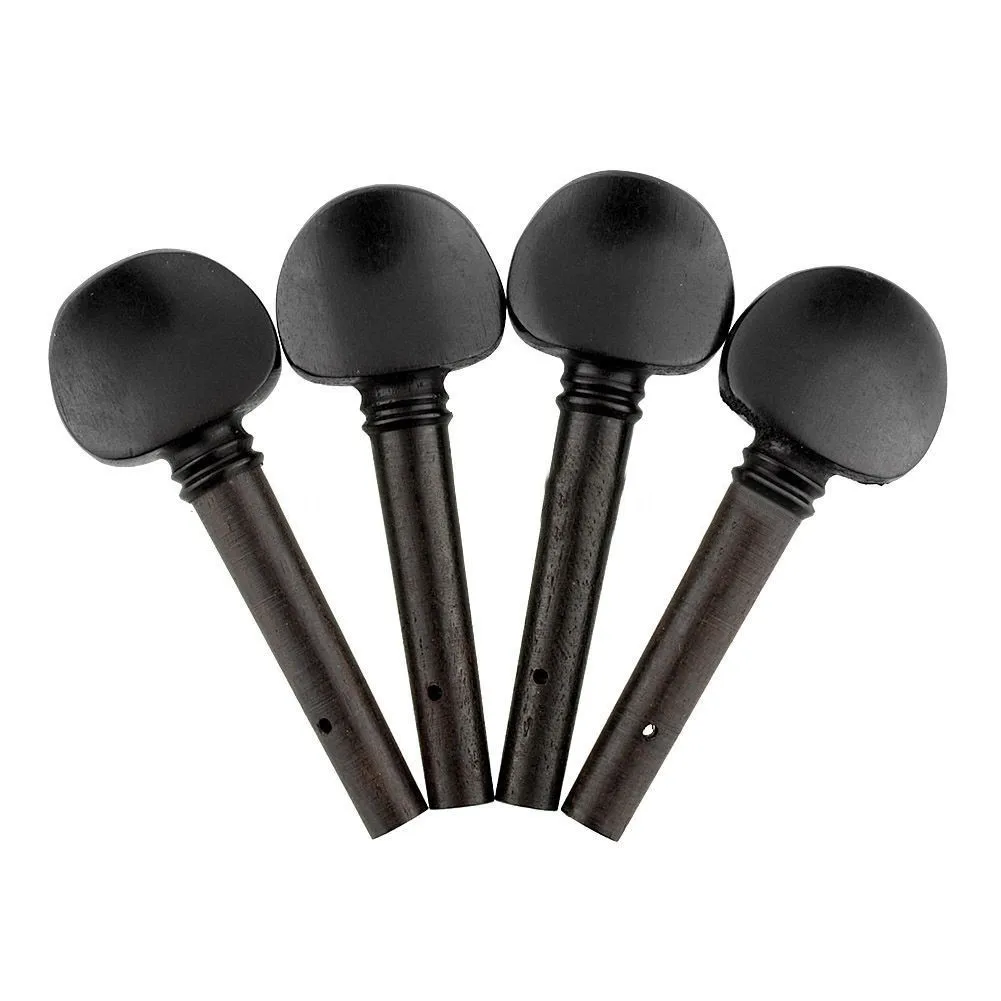 Y ENDPIN SET TAMAÑO 3/4 4/1 8/1 2/1 4/4 Clavijas de afinación de violín de madera negra Juego de 4 para un rendimiento de afinación mejorado